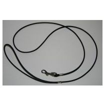 Näyttelytalutin, pyöreää nahkaa 3 mm , musta