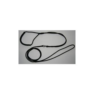 Näyttelyhihna 3mm nahkainen levennys pantaosassa