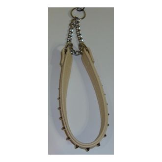 ½-kuristava niittipanta  4-kert.nahkaa vaalean ruskea 30 mm