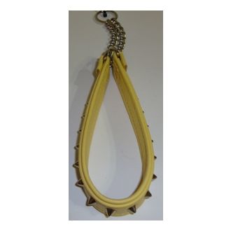 ½-kuristava niittipanta  4-kert.nappanahkaa vaalean keltainen 30 mm