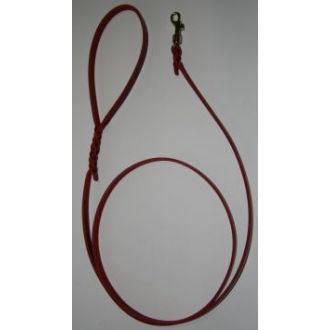 Punainen nahkainen näyttelytalutin 8mm x 120cm