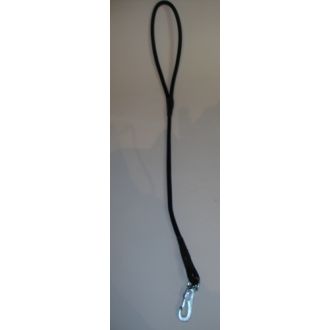 6 mm pyöreä nahkatalutin musta