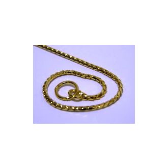 Snake-ketjupanta 2 mm  kulta
